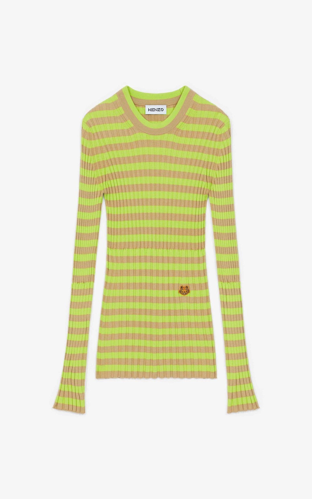 Striped Tiger Crest tunic jumper - 1
