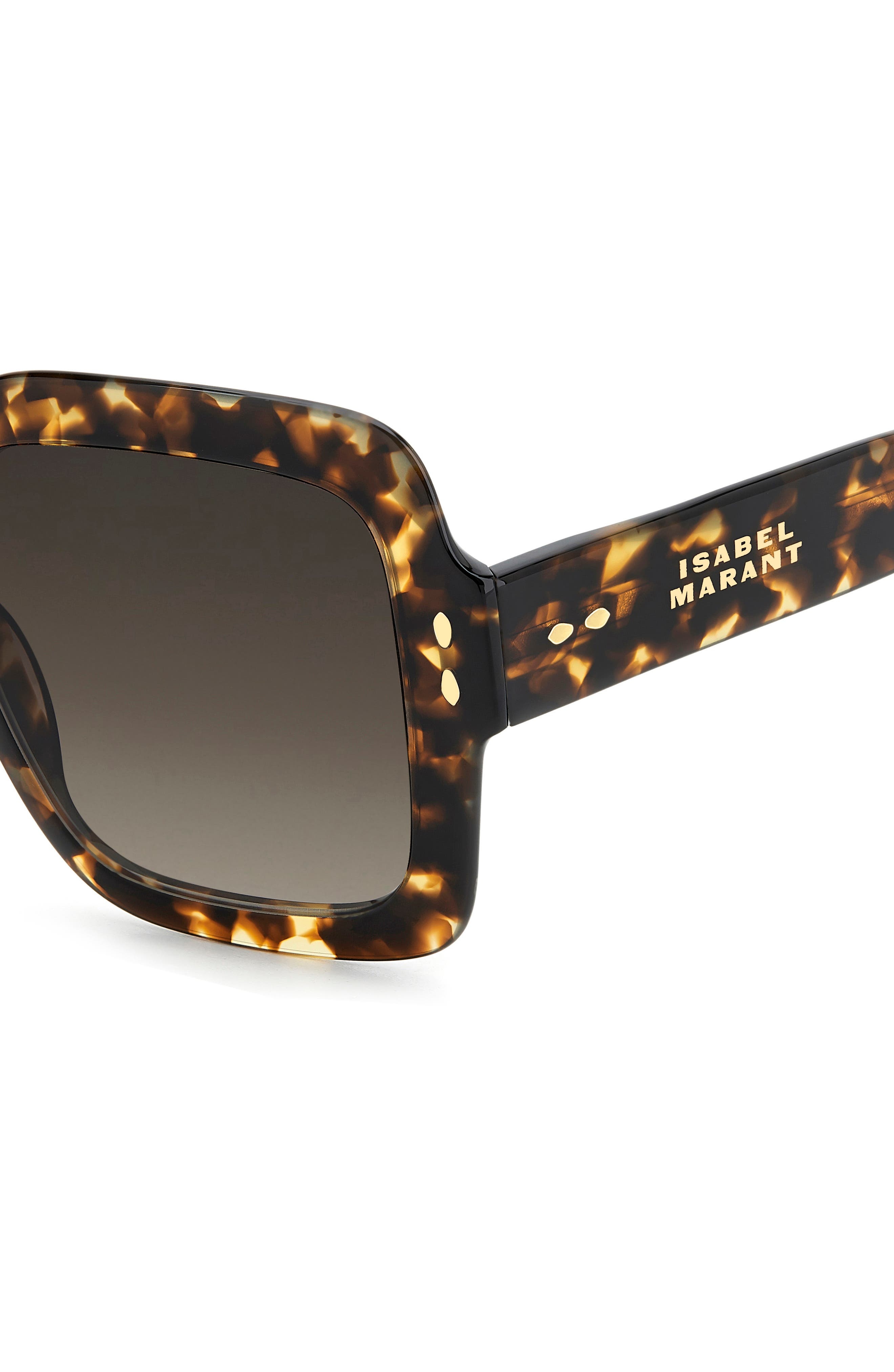 Isabel Marant 54mm Gradient Square Sunglasses in Havana/Brown Sf at Nordstrom - 4