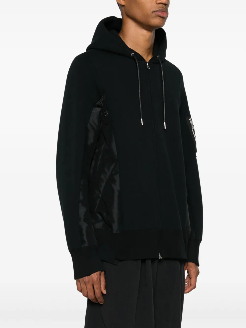 Sweat zippée bi-matière - 3