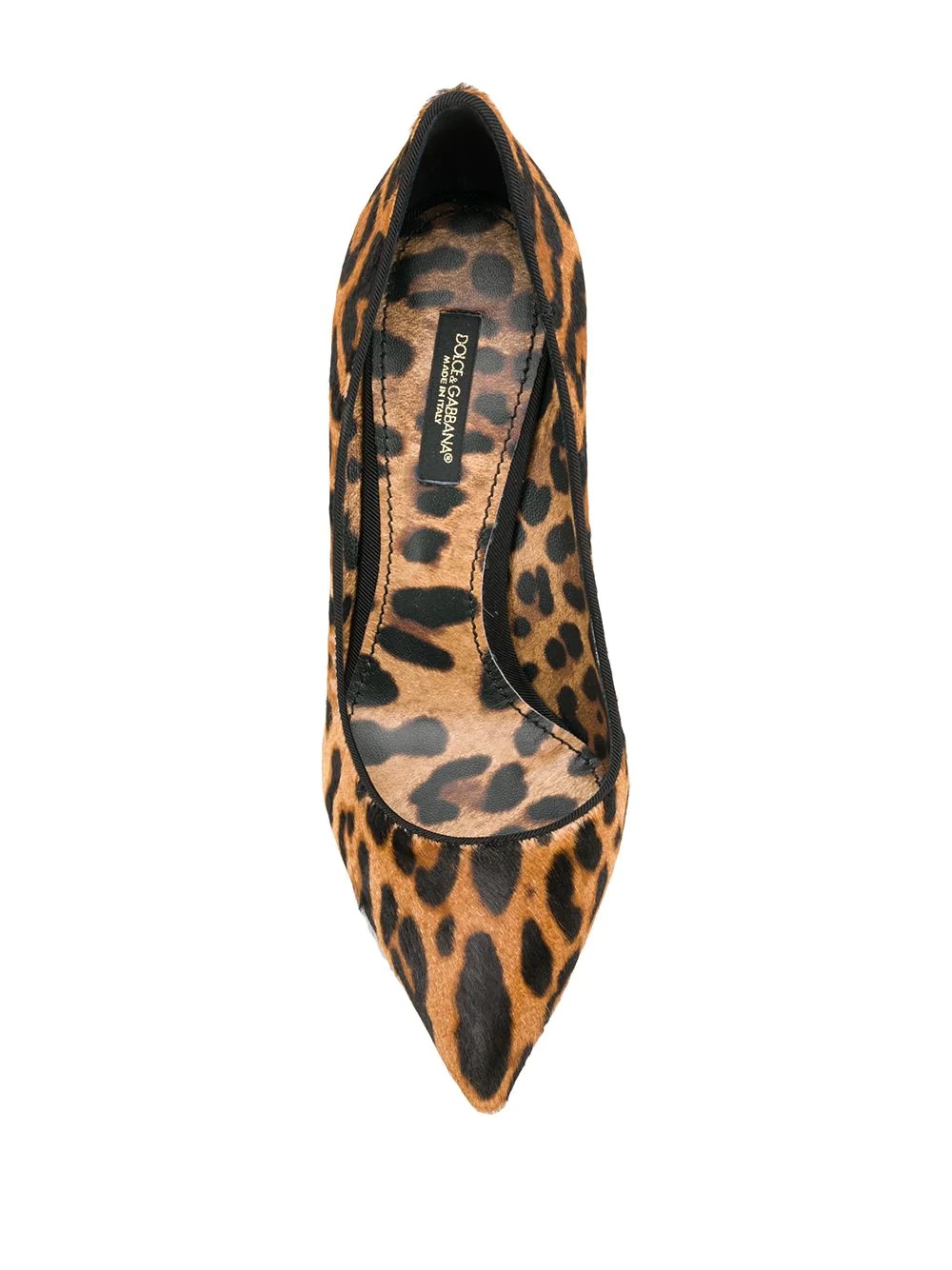 leopard-print pony hair pumps - 4