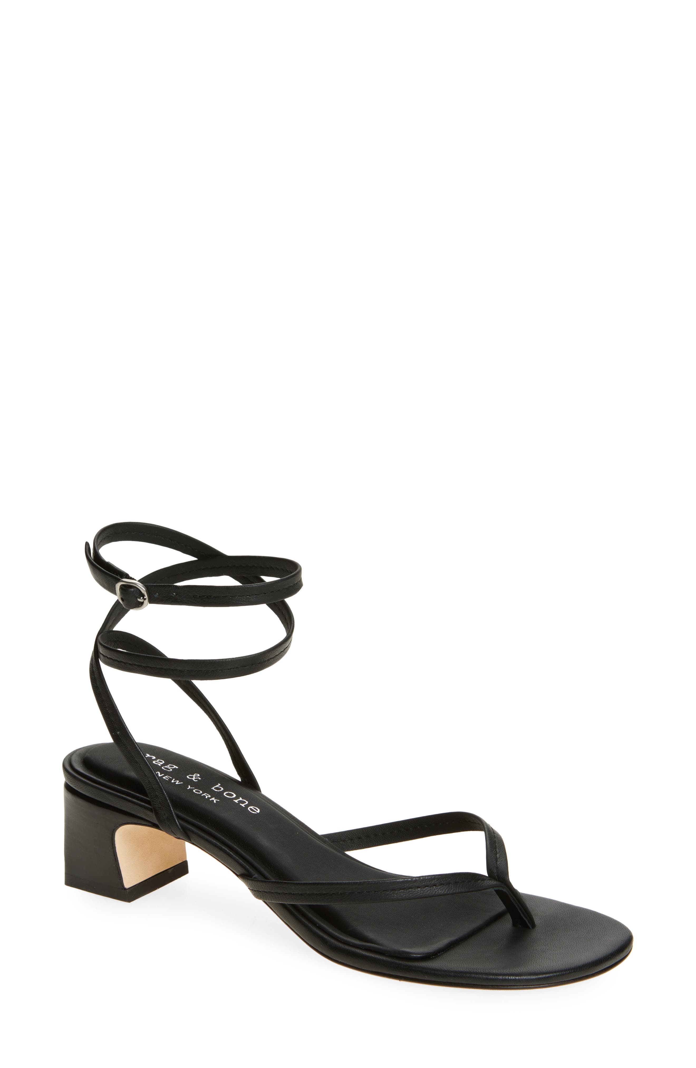 rag & bone Gemma Ankle Strap Sandal in Black at Nordstrom - 1