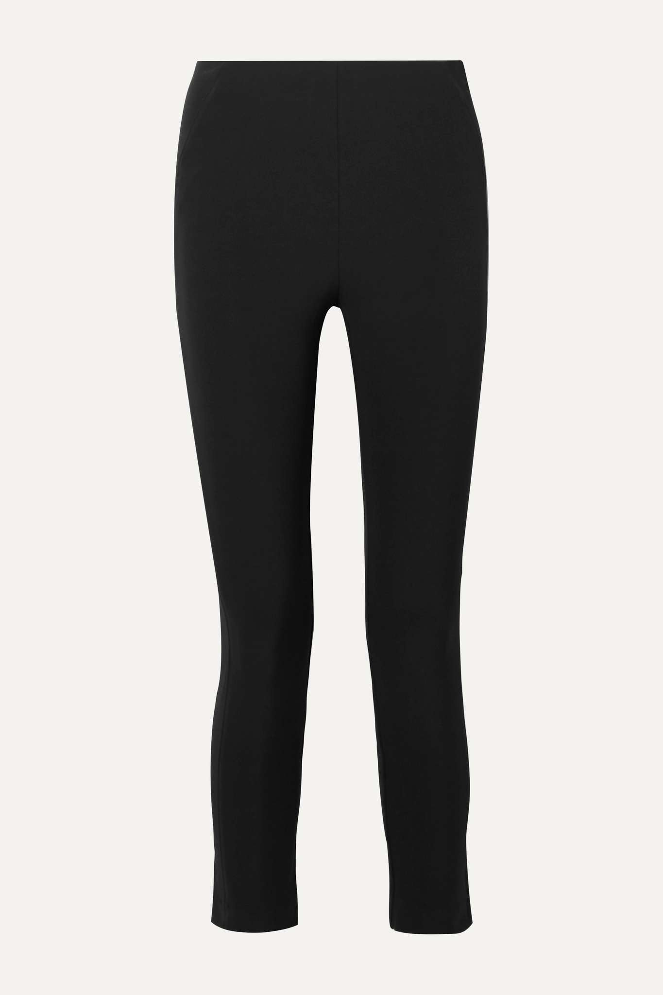 Cropped stretch-crepe skinny pants - 1