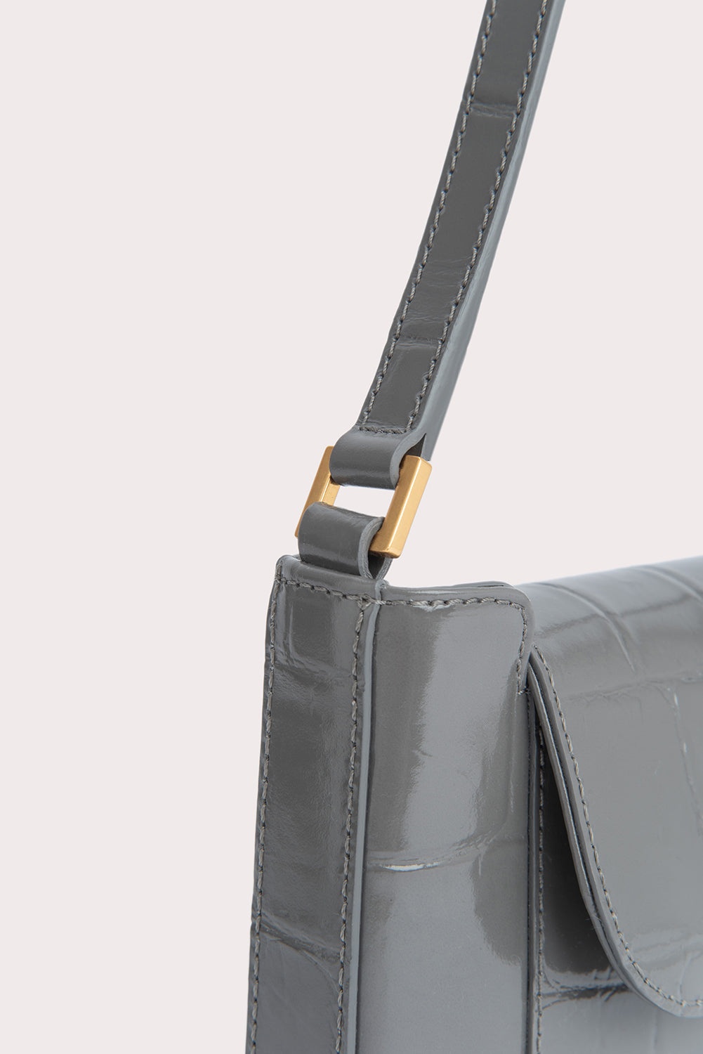 MIRANDA CEMENT MAXI CROCO EMBOSSED LEATHER 4