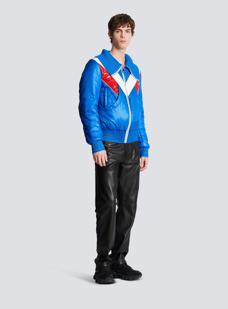 Nylon puffer jacket with contrasting effect 3