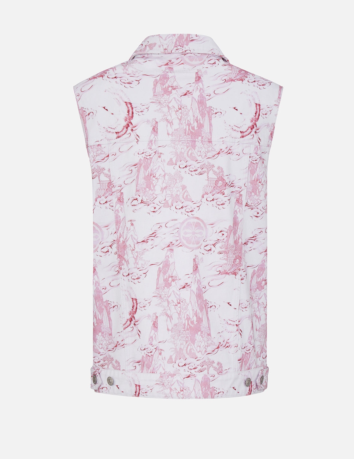 LANDSCAPE SOMETSUKE DENIM VEST JACKET - 2