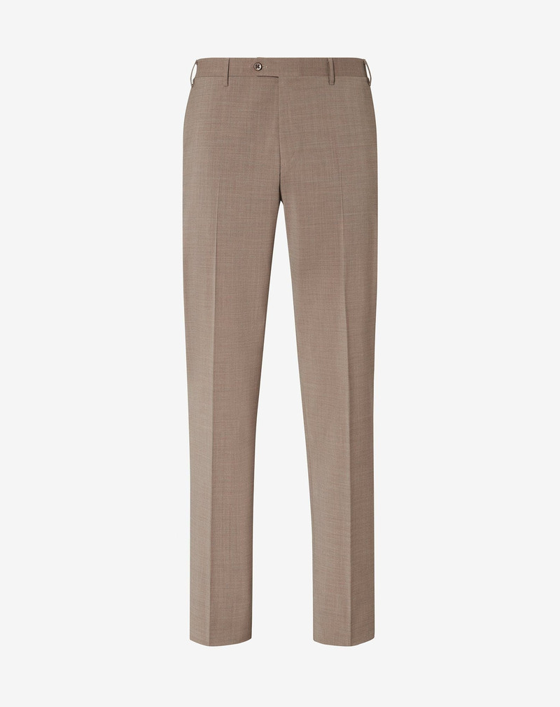 Beige 120's stretch wool trousers 1