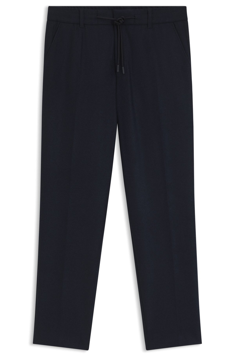 TAPERED-FIT TROUSERS IN BRUSHED STRETCH FLANNEL 1