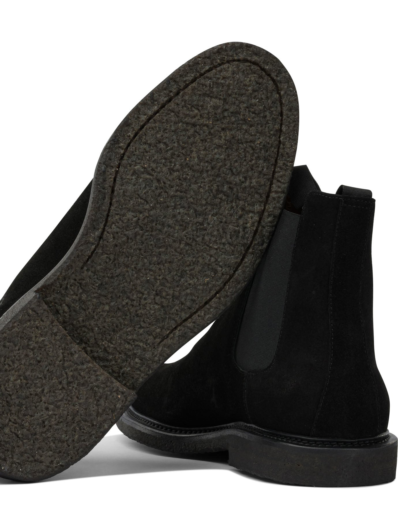 Suede Chelsea Ankle Boots Black - 5