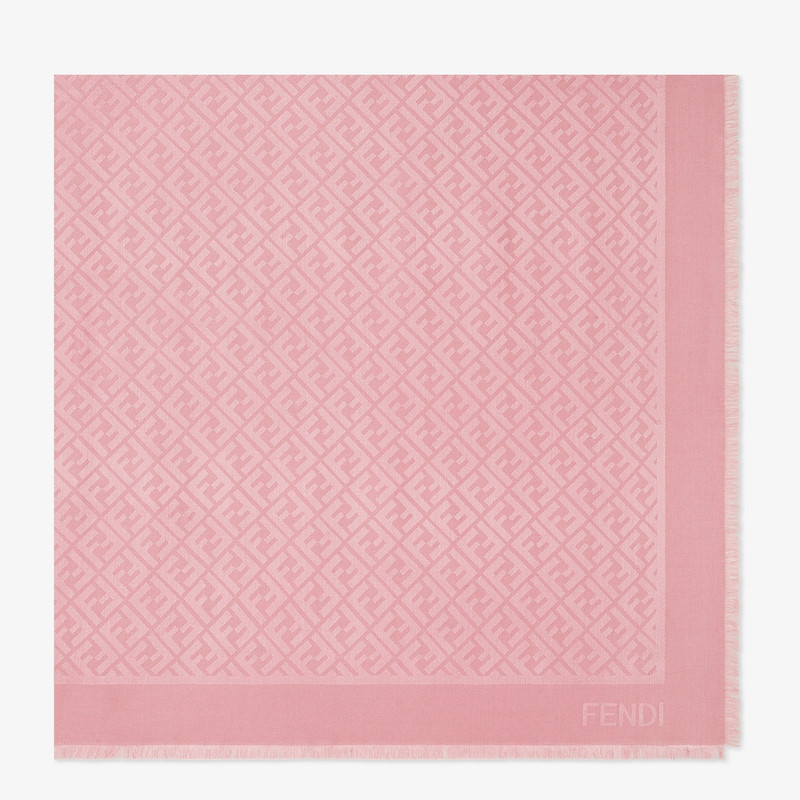 FF Shawl Pink silk and wool shawl 1