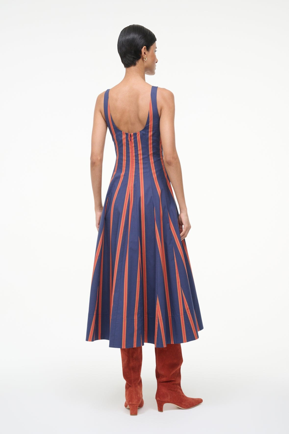 STAUD WELLS DRESS RAILROAD STRIPE - 4