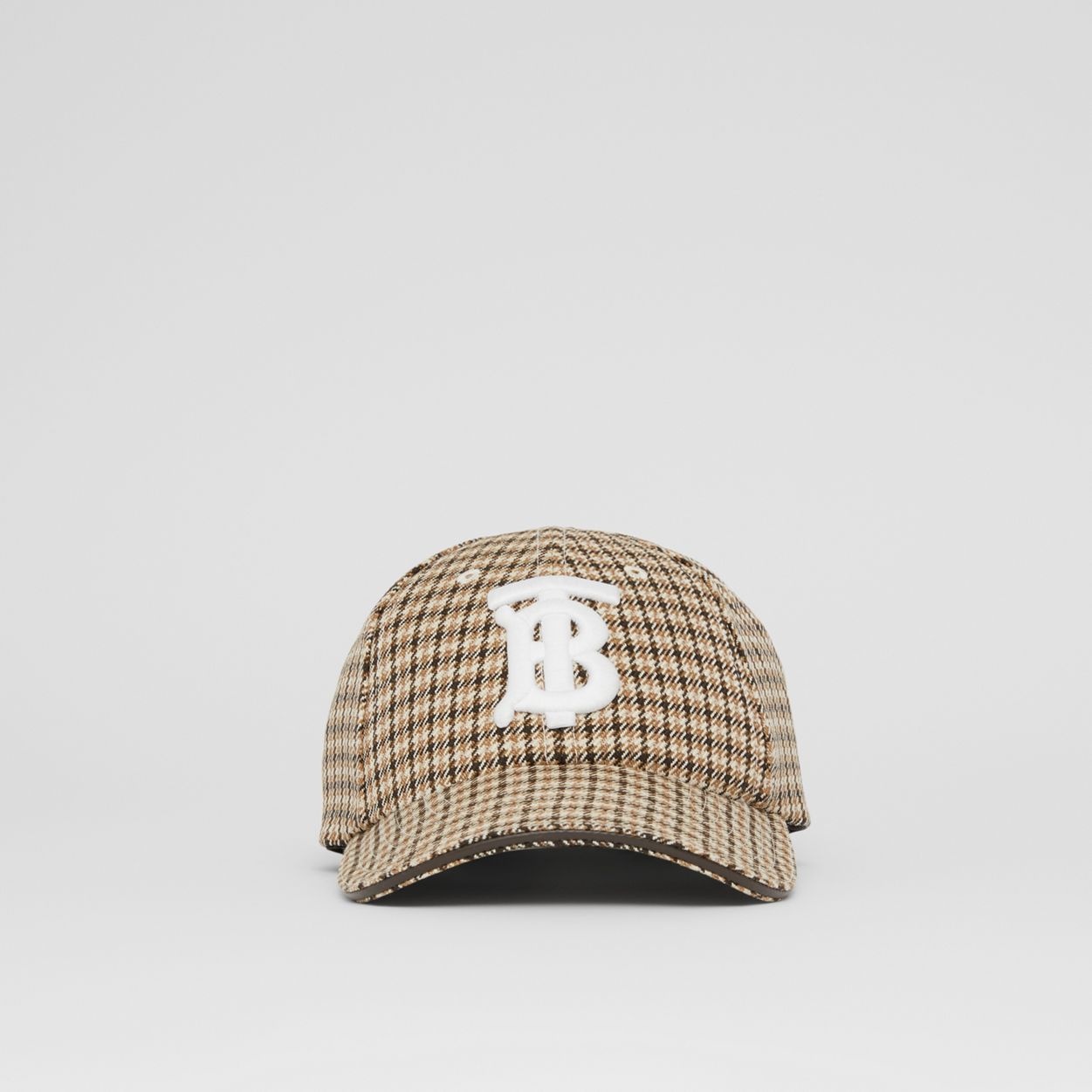 Monogram Motif Houndstooth Check Baseball Cap - 1