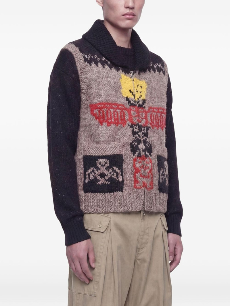 Kapital knit totem pole zip vest outlook