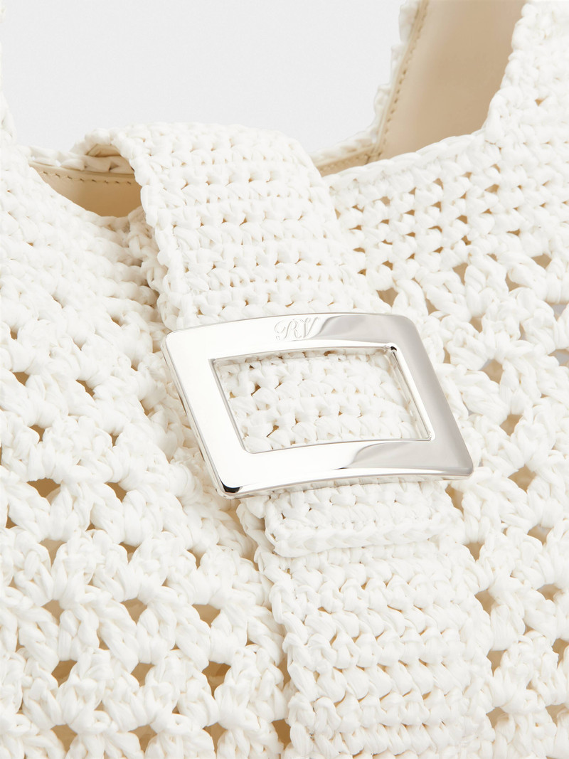 Belle Vivier Small Hobo Bag in crochet 9