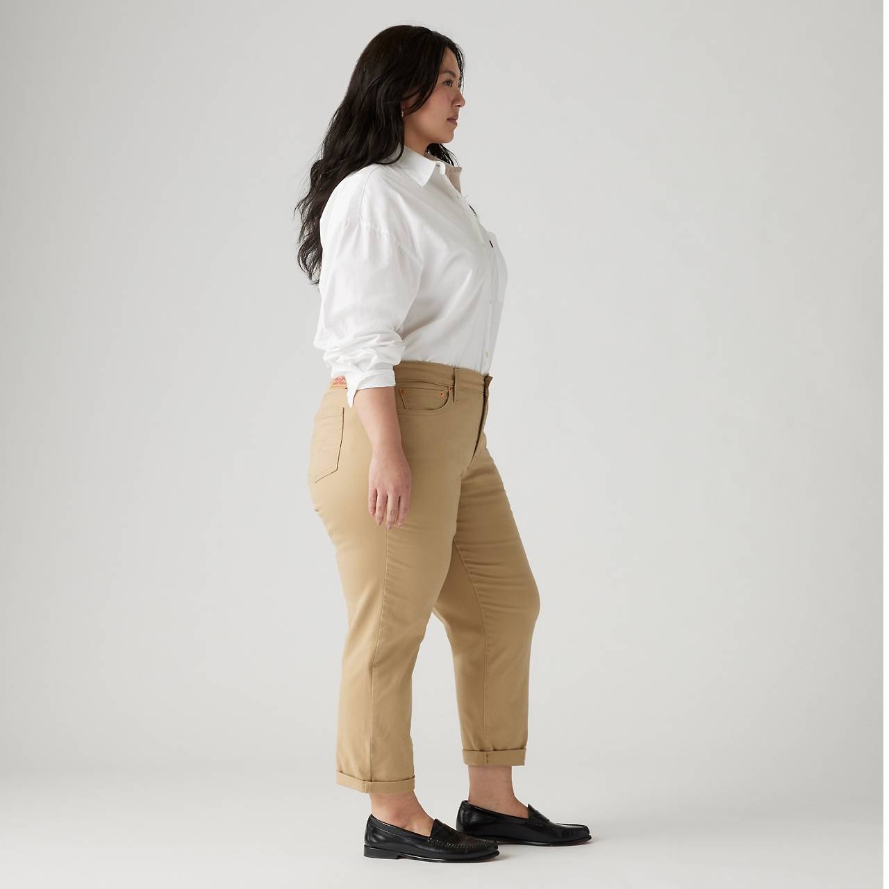 MID RISE BOYFRIEND WOMEN'S JEANS (PLUS SIZE) - 2