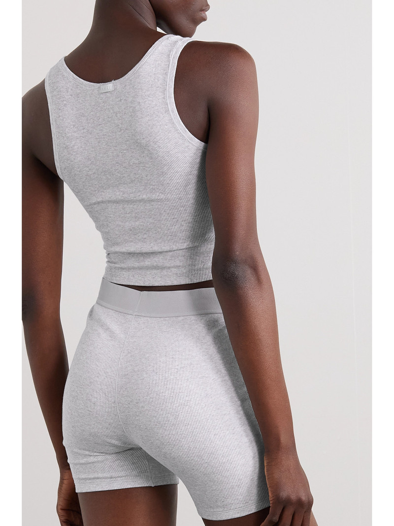 SKIMS Ribbed Cotton-blend Jersey Tank outlook