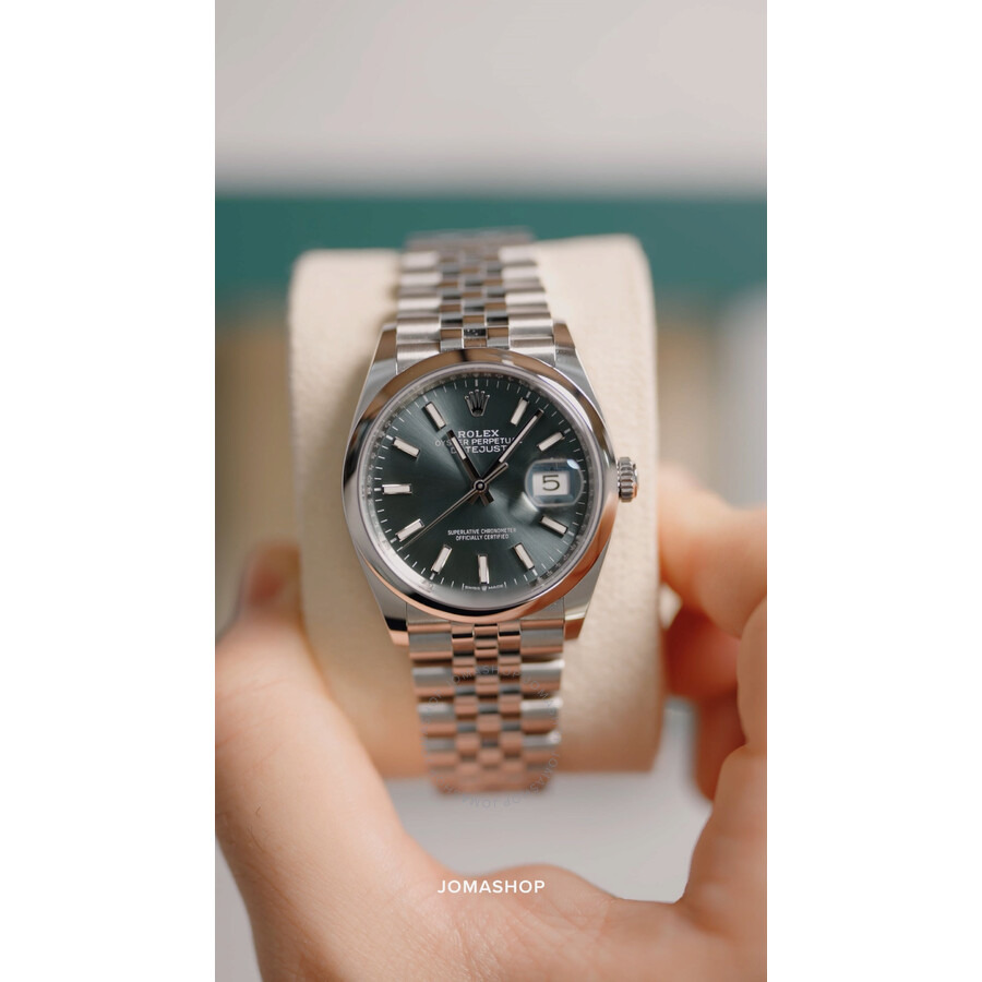 Rolex Datejust 36 Mint Green Dial Automatic Men's Stainless Steel Jubilee Watch M126200-0023 - 5