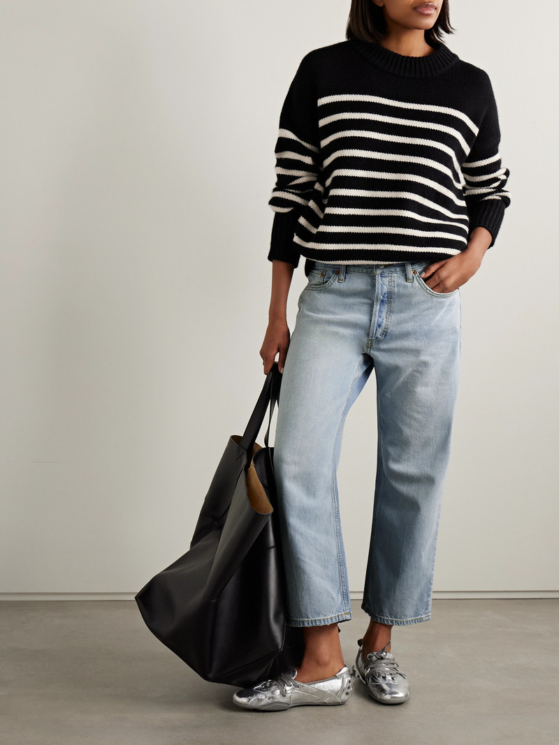 RE/DONE Loose Crop Low-rise Straight-leg Jeans outlook