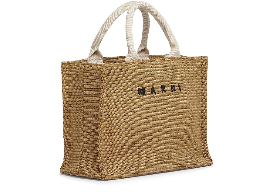 Raffia-Effect Small Tote Bag - 3