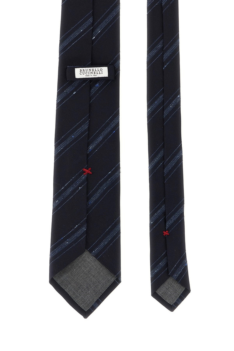 Brunello Cucinelli Flamed stripe tie outlook