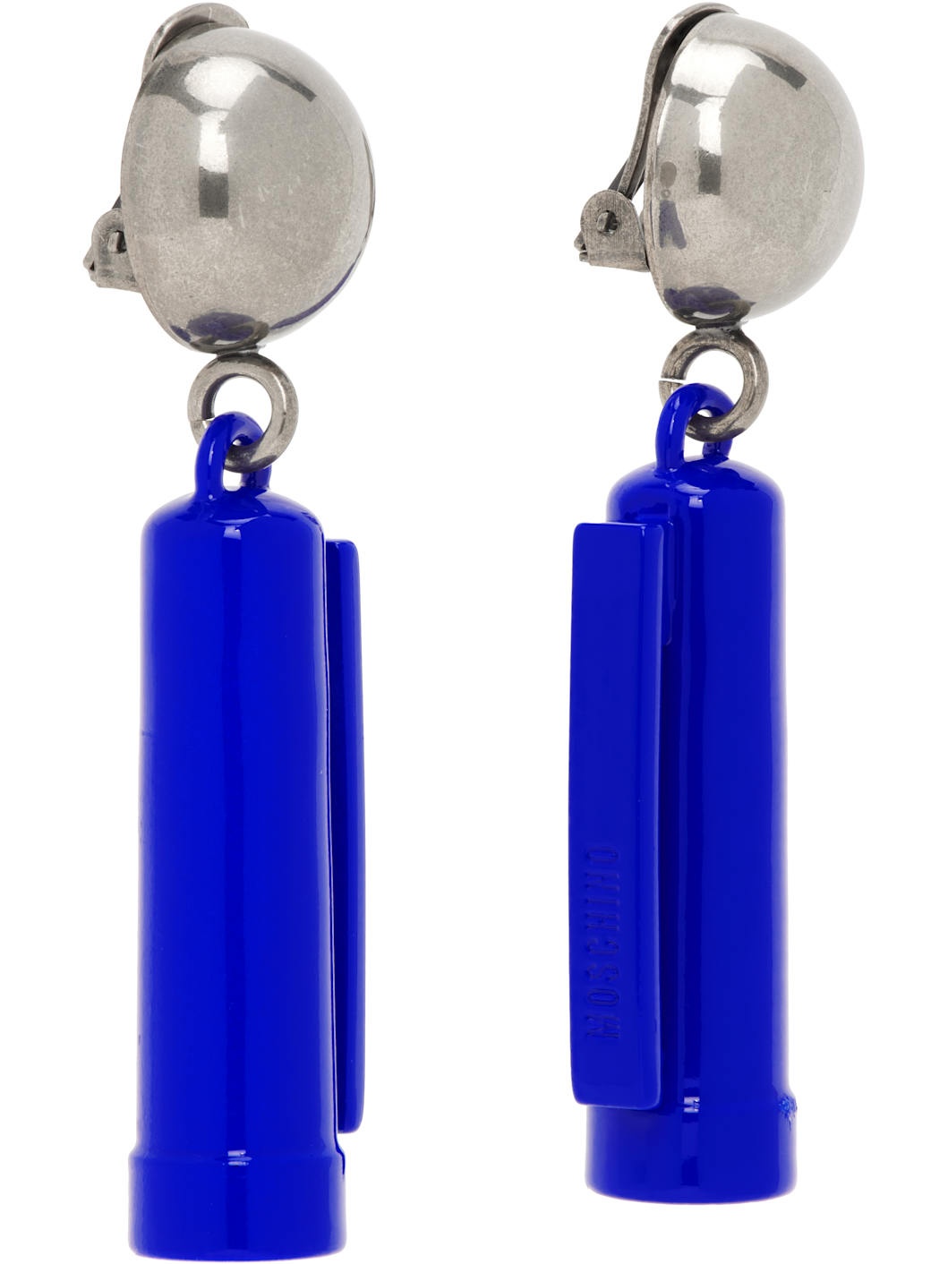 Silver & Blue Charm Earrings - 2