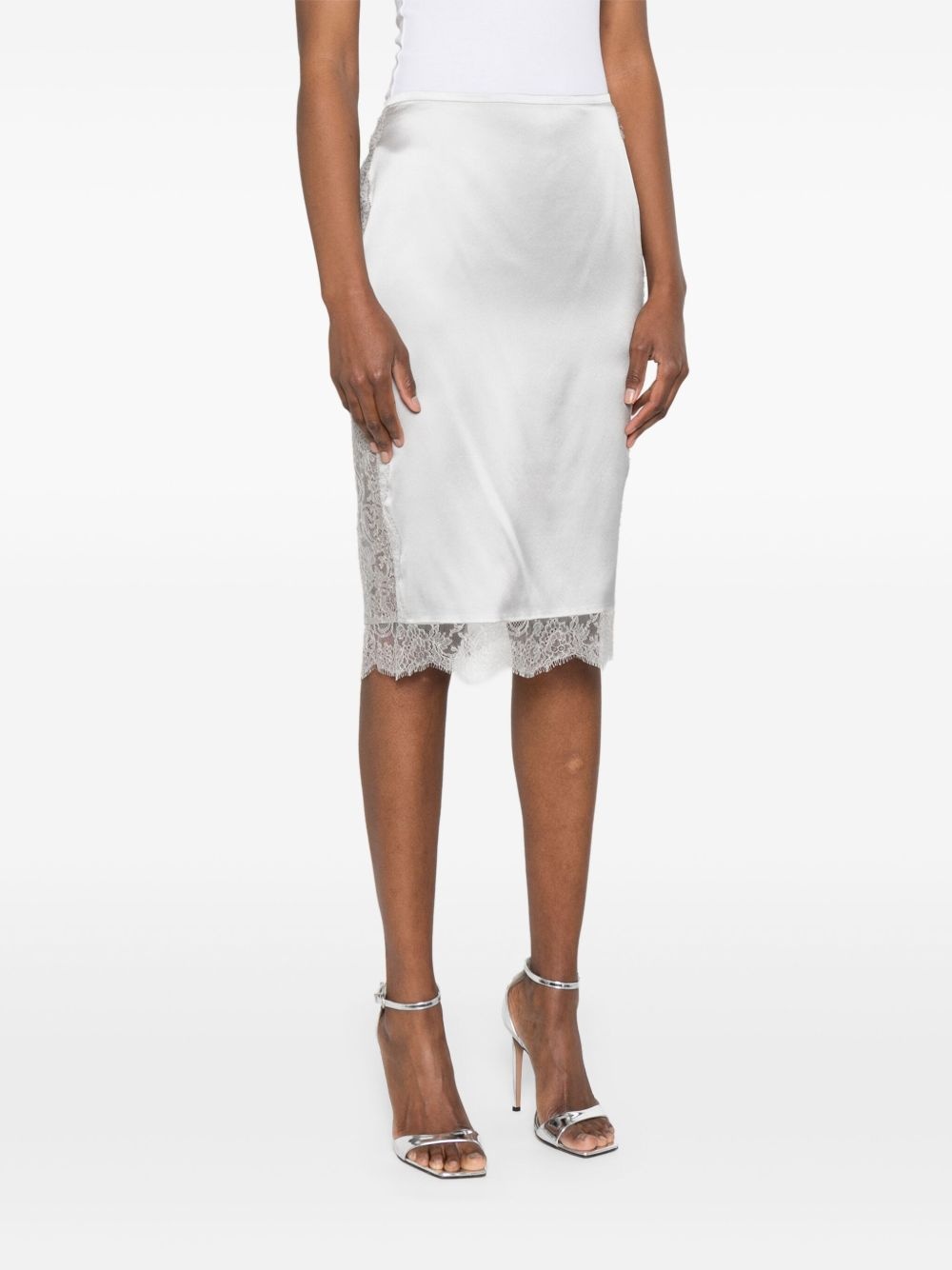 lace-detail skirt - 3