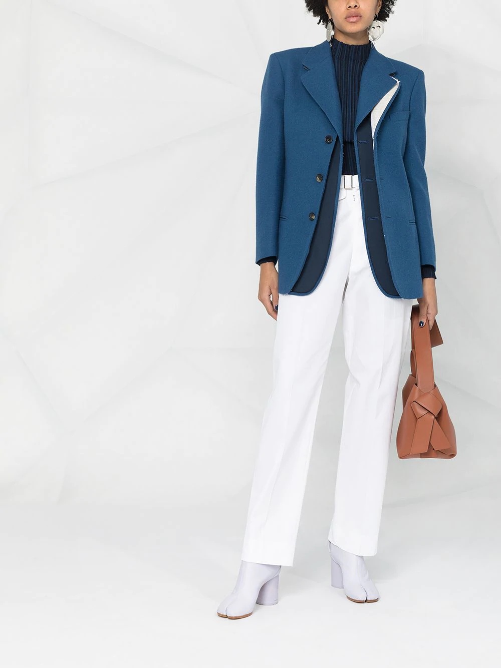 layered-look blazer jacket - 2