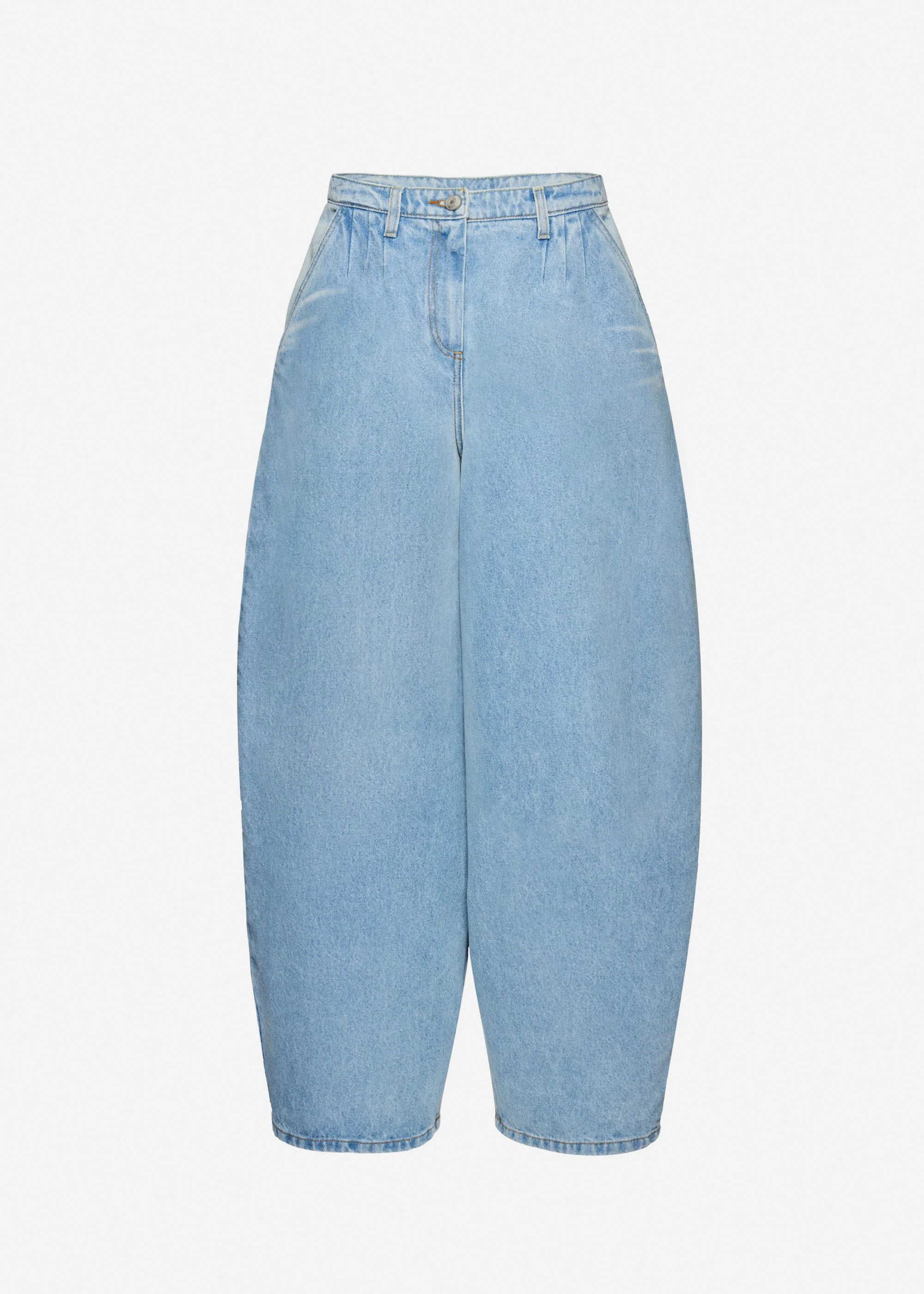 Balloon denim pants in light blue - 1