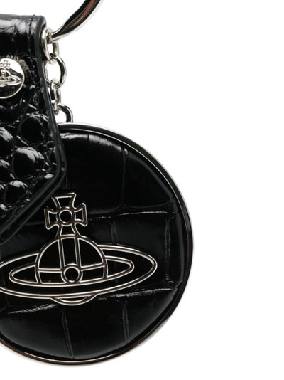 Vivienne Westwood Orb logo-plaque leather keyring outlook
