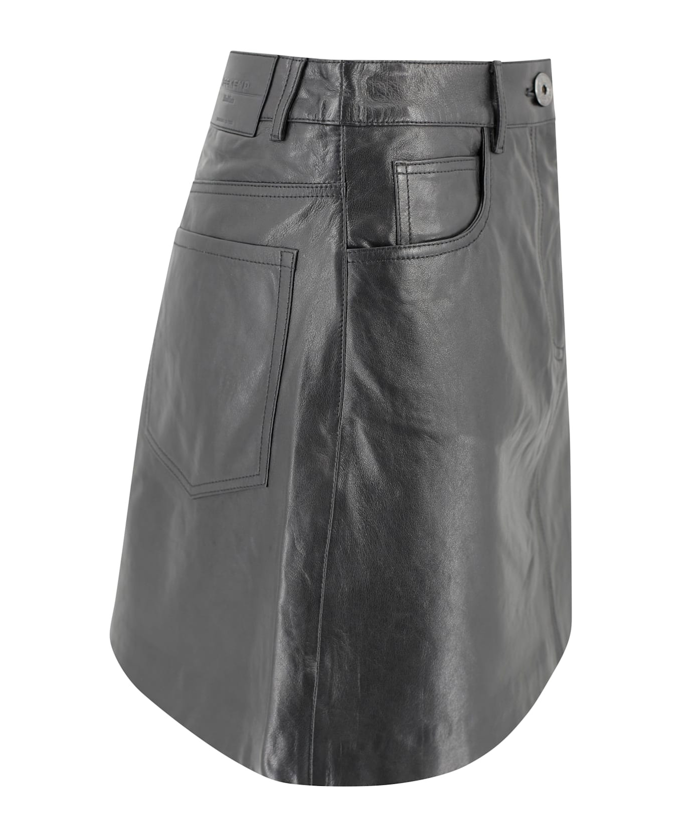 Nappa Leather Mini Skirt - 3
