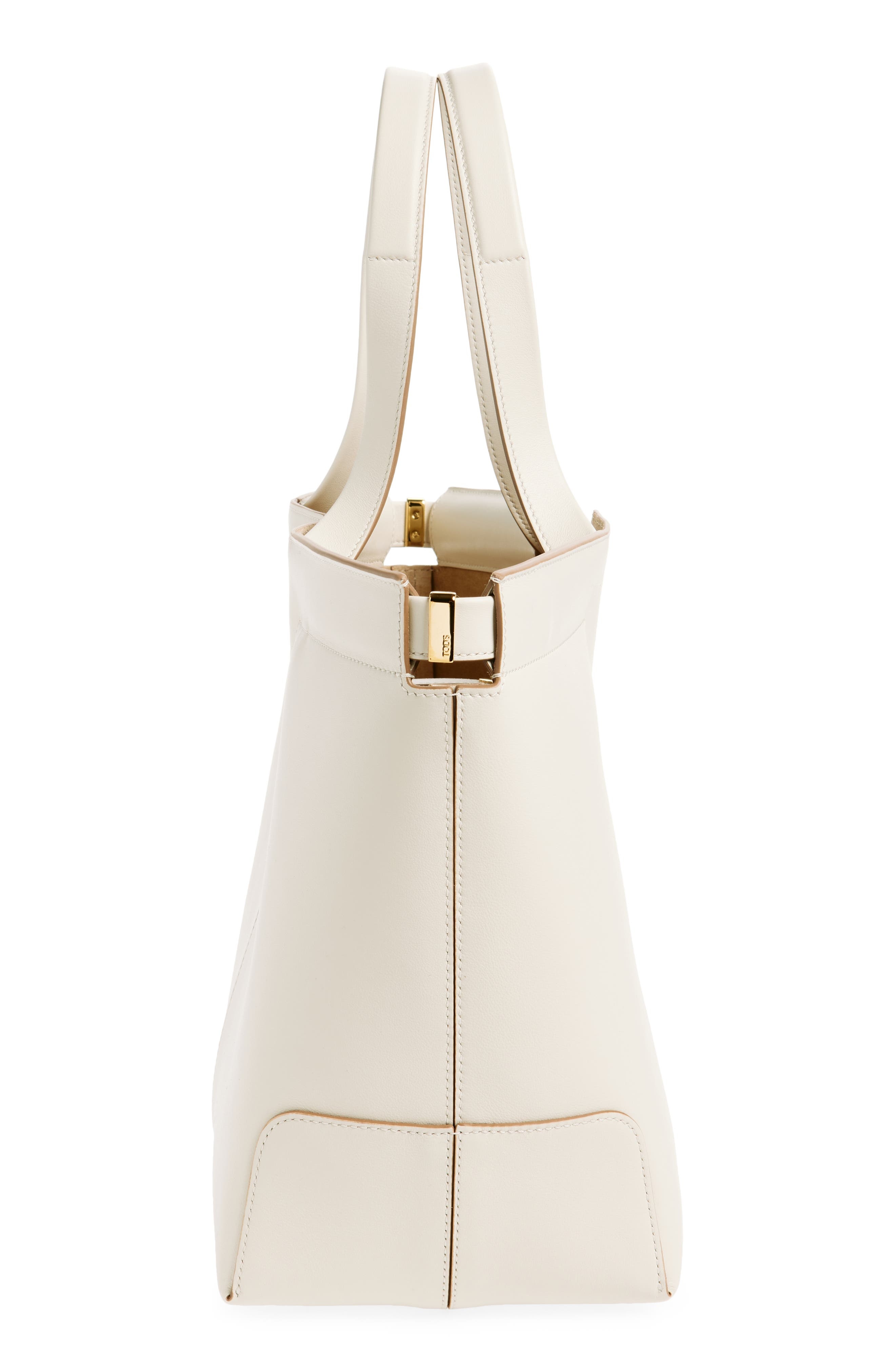 Medium-Small Tod's Di Bag Folio Leather Shopper in Bianco Calce at Nordstrom - 6