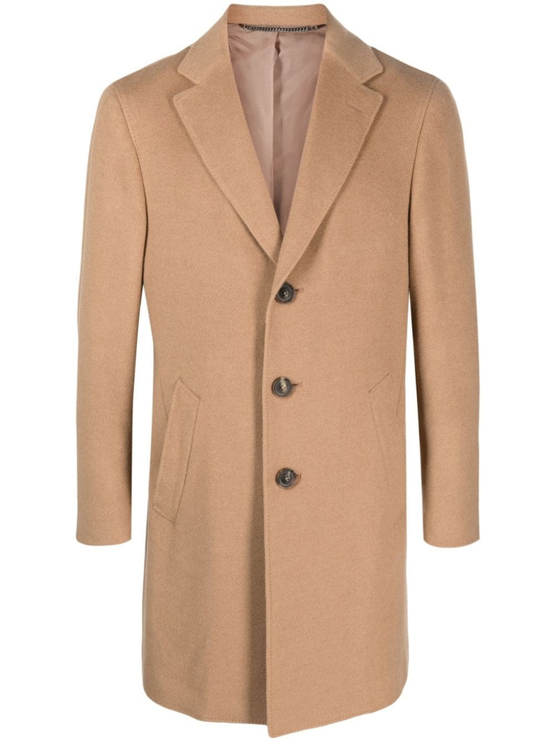 notched-lapels single-breasted coat 1