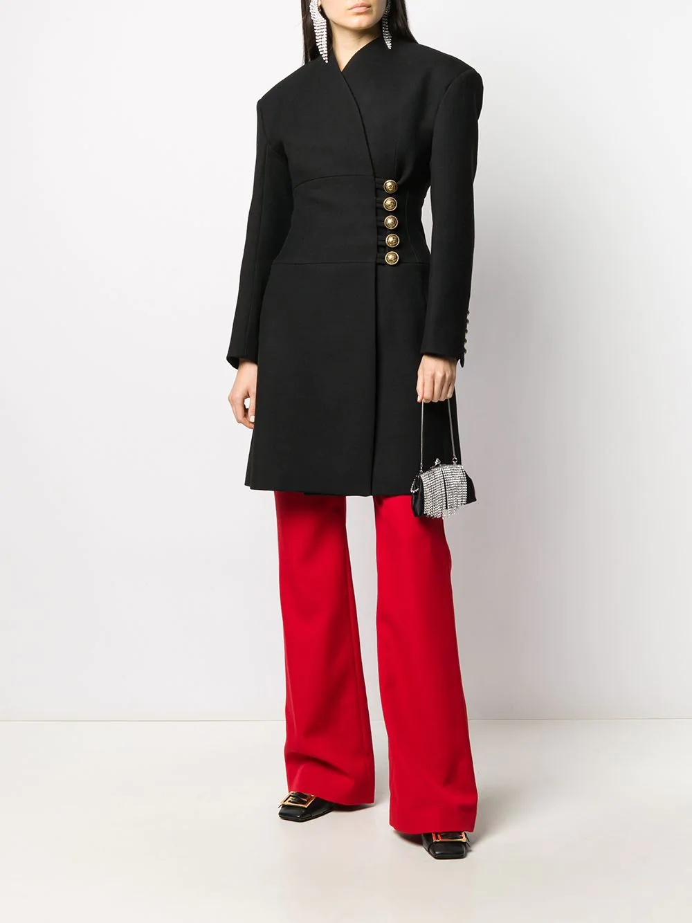 corset wool wrap coat - 2