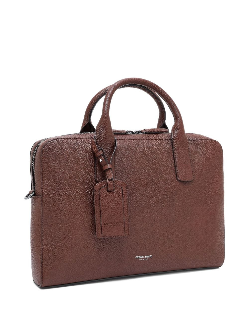 leather top-handle briefcase - 5