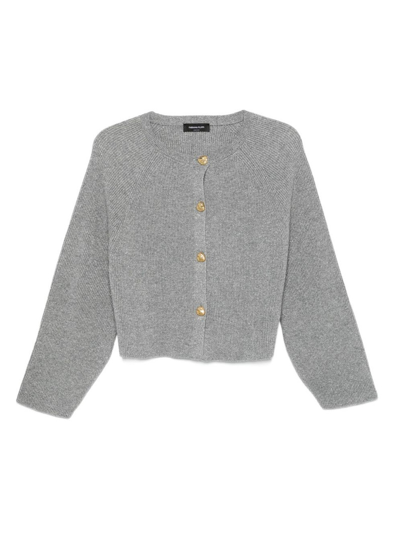 ribbed button-closure cardigan 1