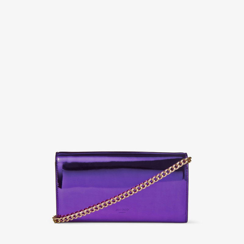 Avenue Wallet W/ Chain
Cassis Liquid Metal Leather Wallet with Chain Strap 6