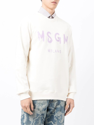 MSGM logo lettering sweatshirt outlook