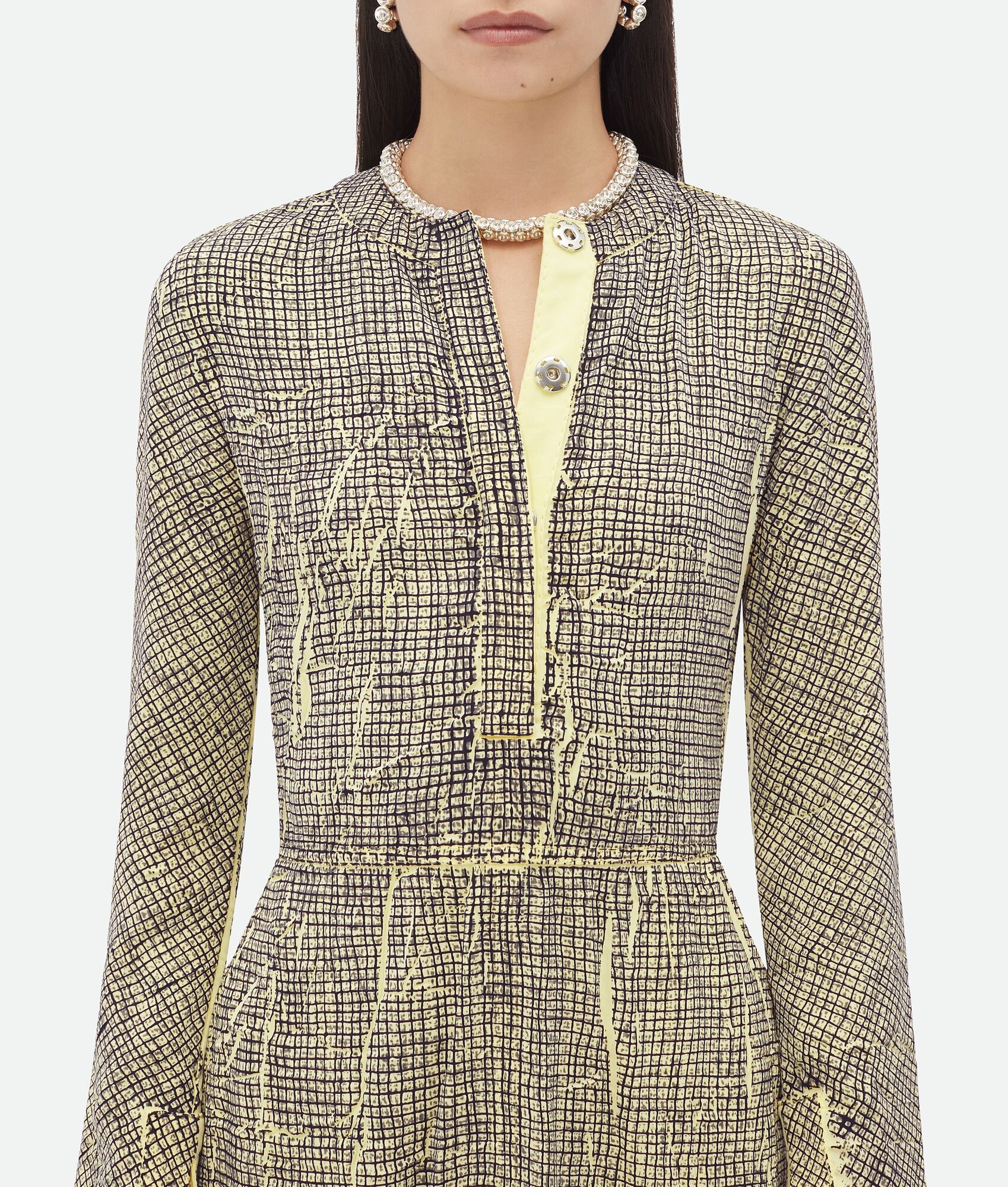 Printed Viscose Creased Dress - 5