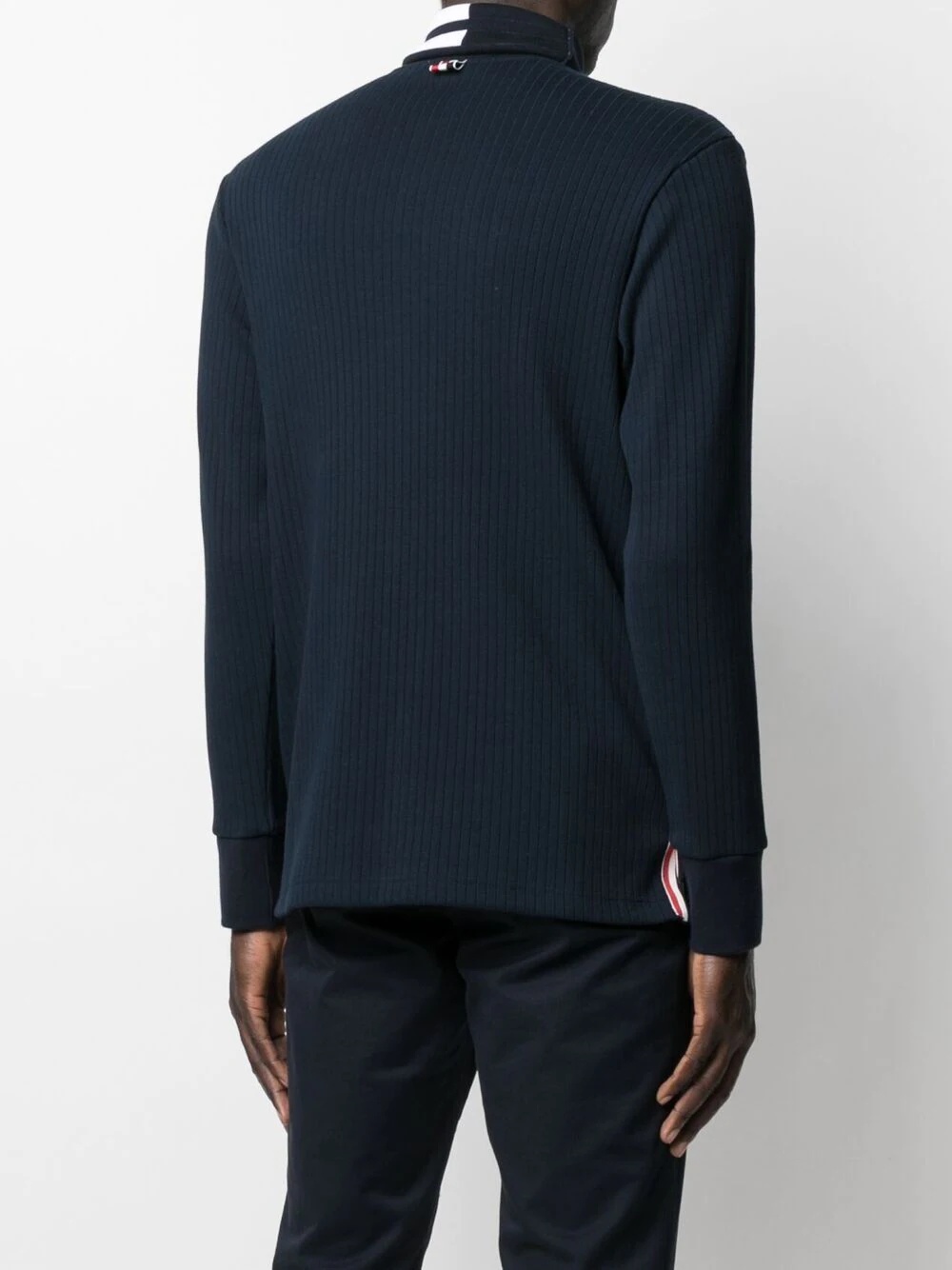 stripe detail roll neck jumper - 4