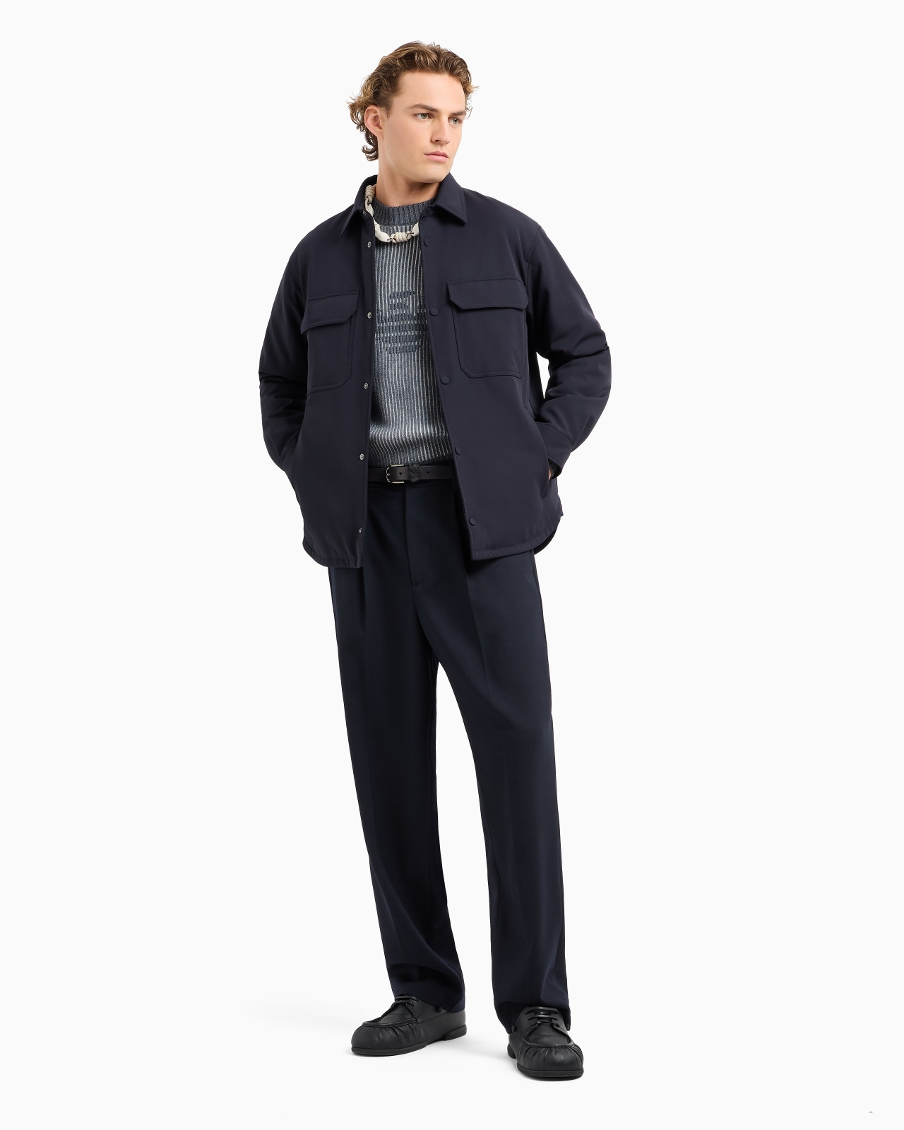 Soft nylon comfort-fit shirt jacket - 4