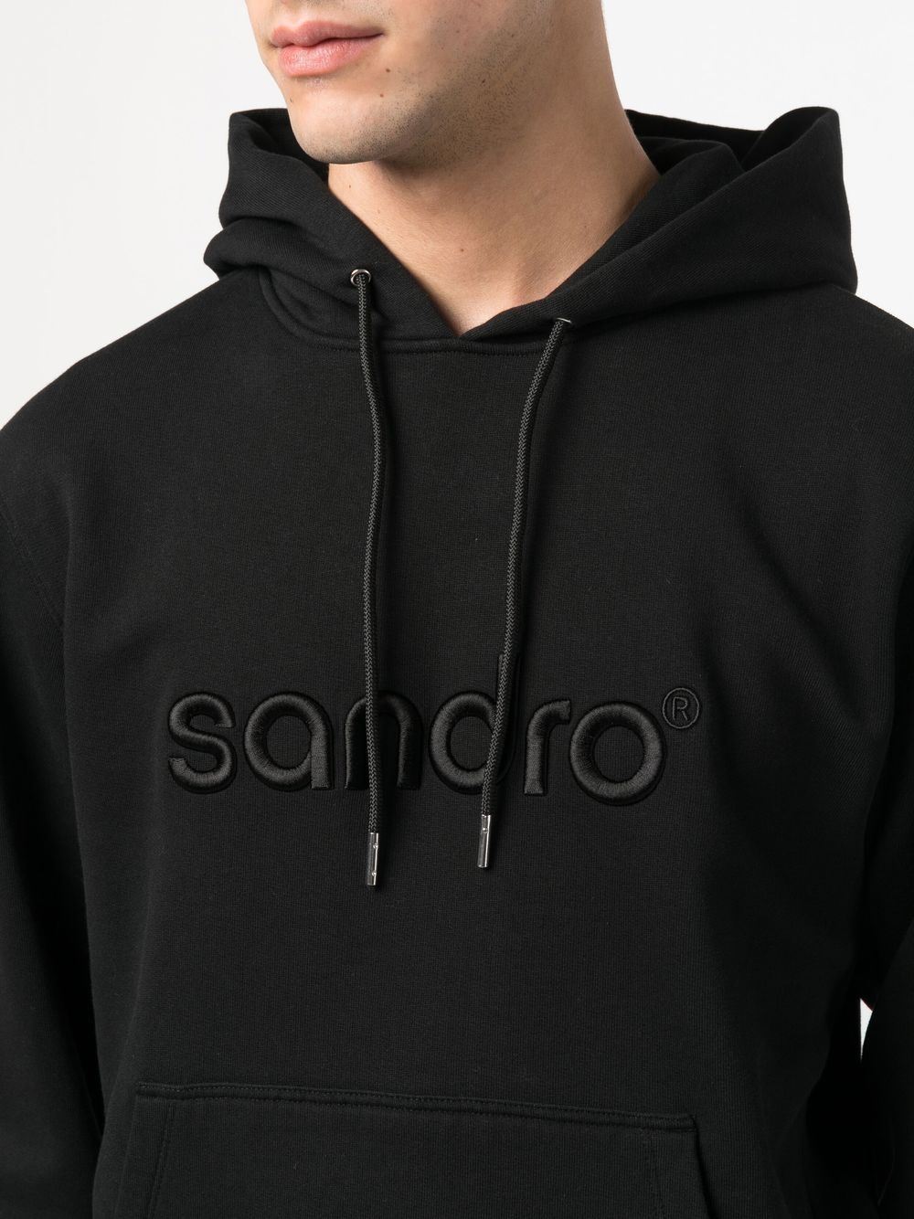 embroidered-logo pullover hoodie - 6