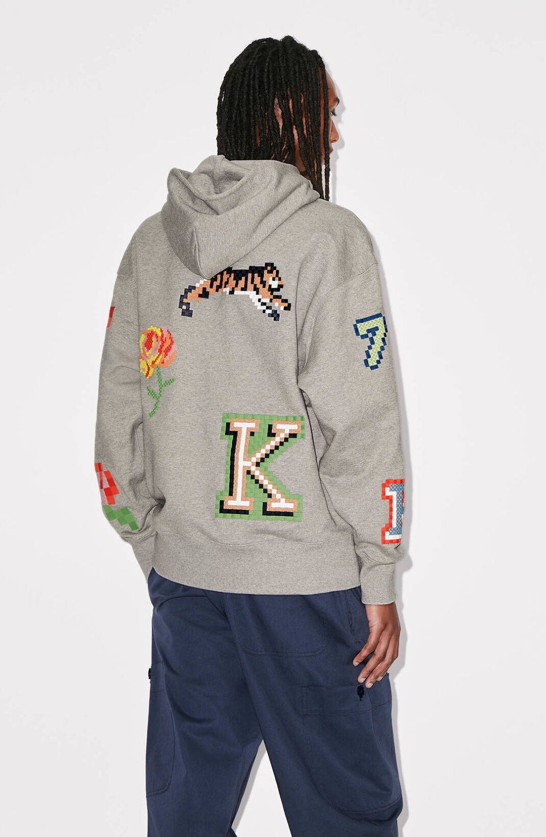 KENZO 'KENZO Pixel' oversized hoodie sweatshirt | REVERSIBLE