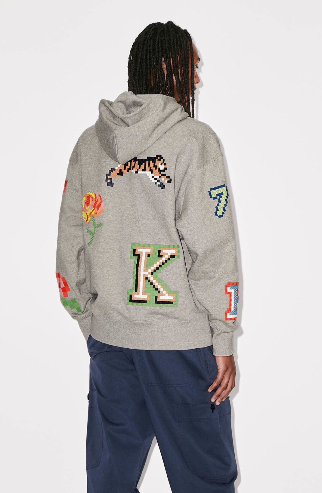 'KENZO Pixel' oversized hoodie sweatshirt - 6