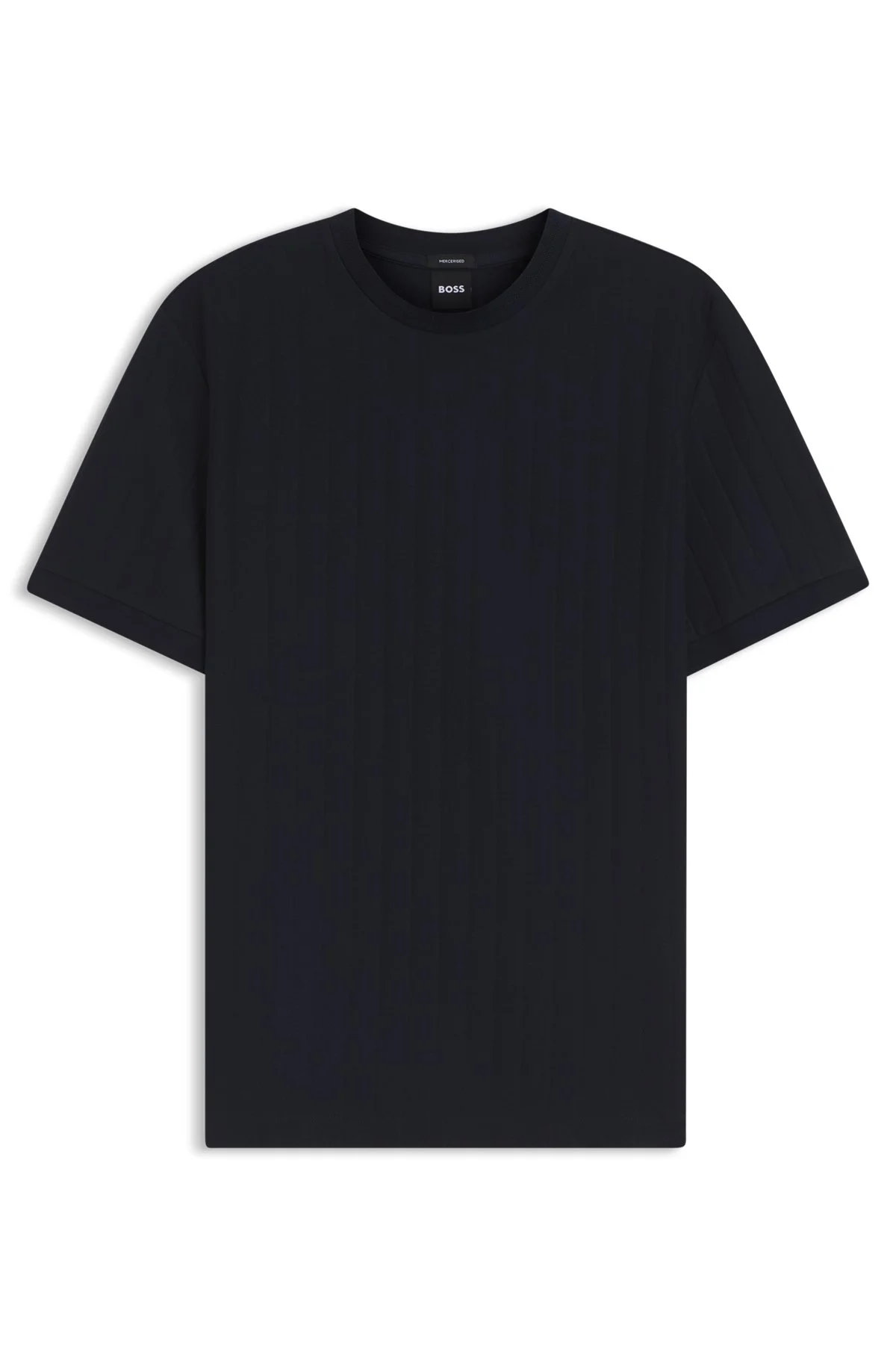 VERTICAL-STRIPE T-SHIRT IN MERCERISED COTTON - 1