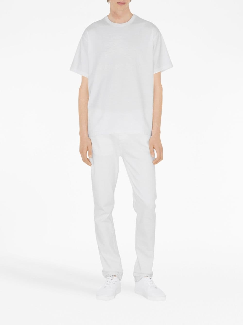 jacquard logo-embossed cotton T-shirt - 2