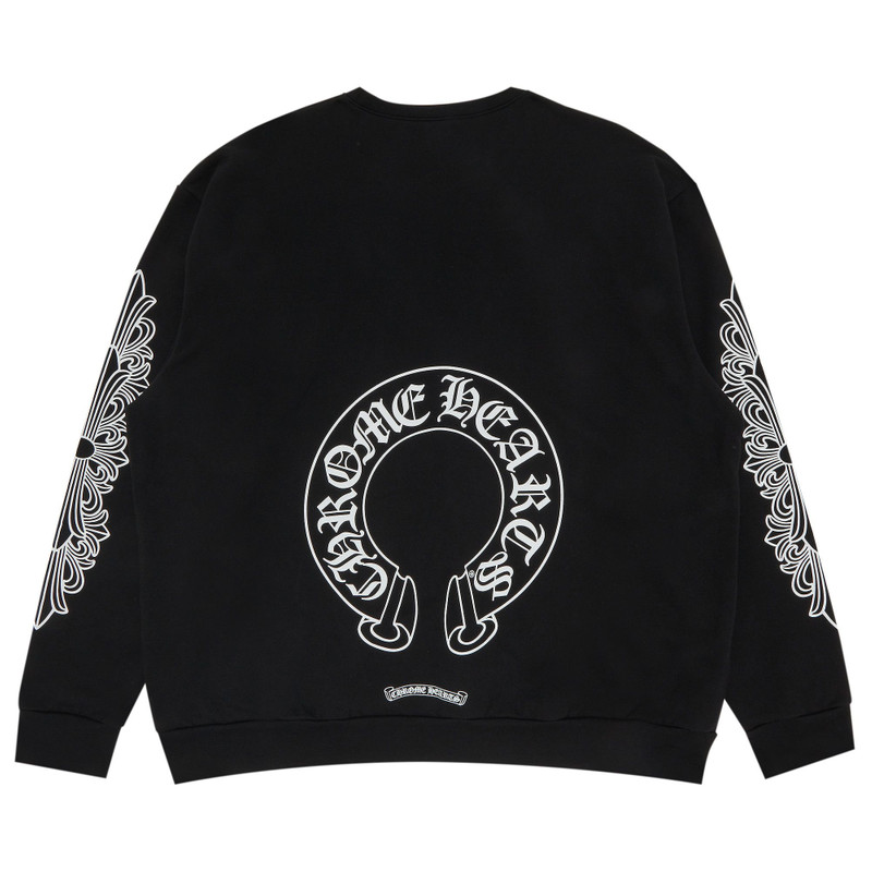 Chrome Hearts Chrome Hearts Horseshoe Logo Crewneck Sweatshirt 'Black' outlook