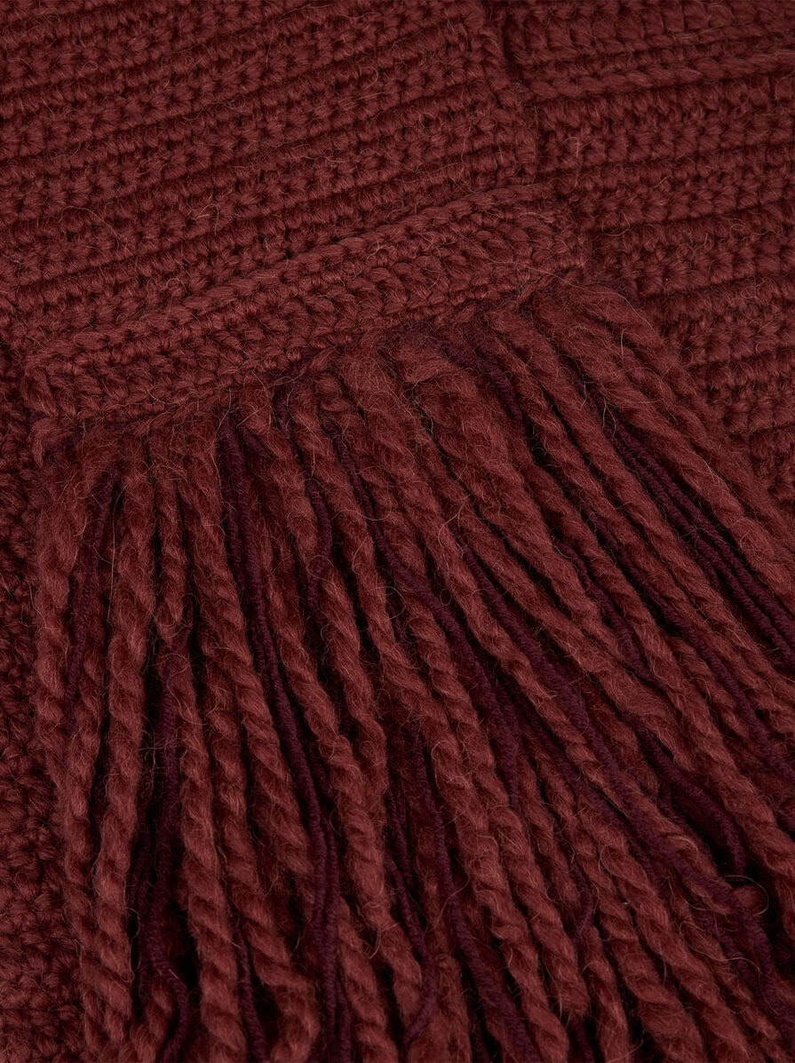 WOOL AND ALPACA SCARF WITH FRINGING - 2