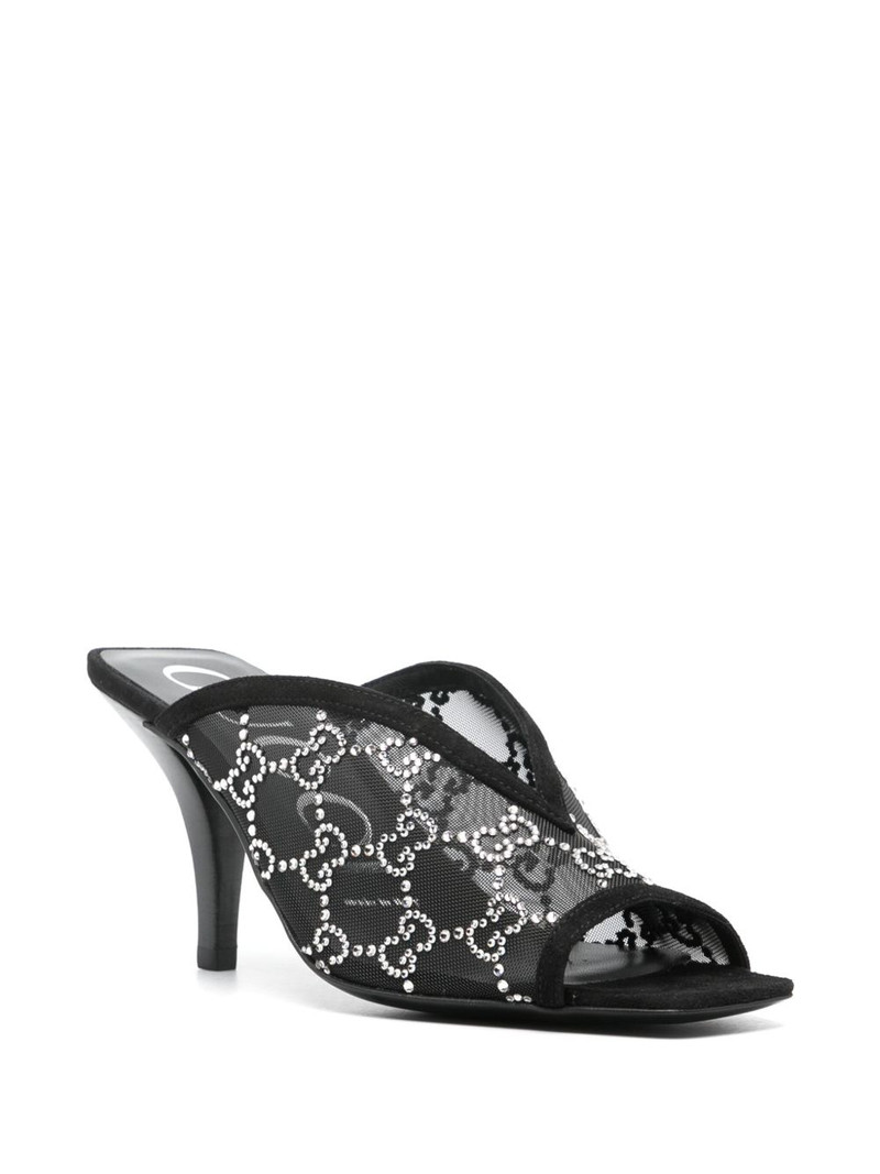 GUCCI GG crystal embellished sandals outlook