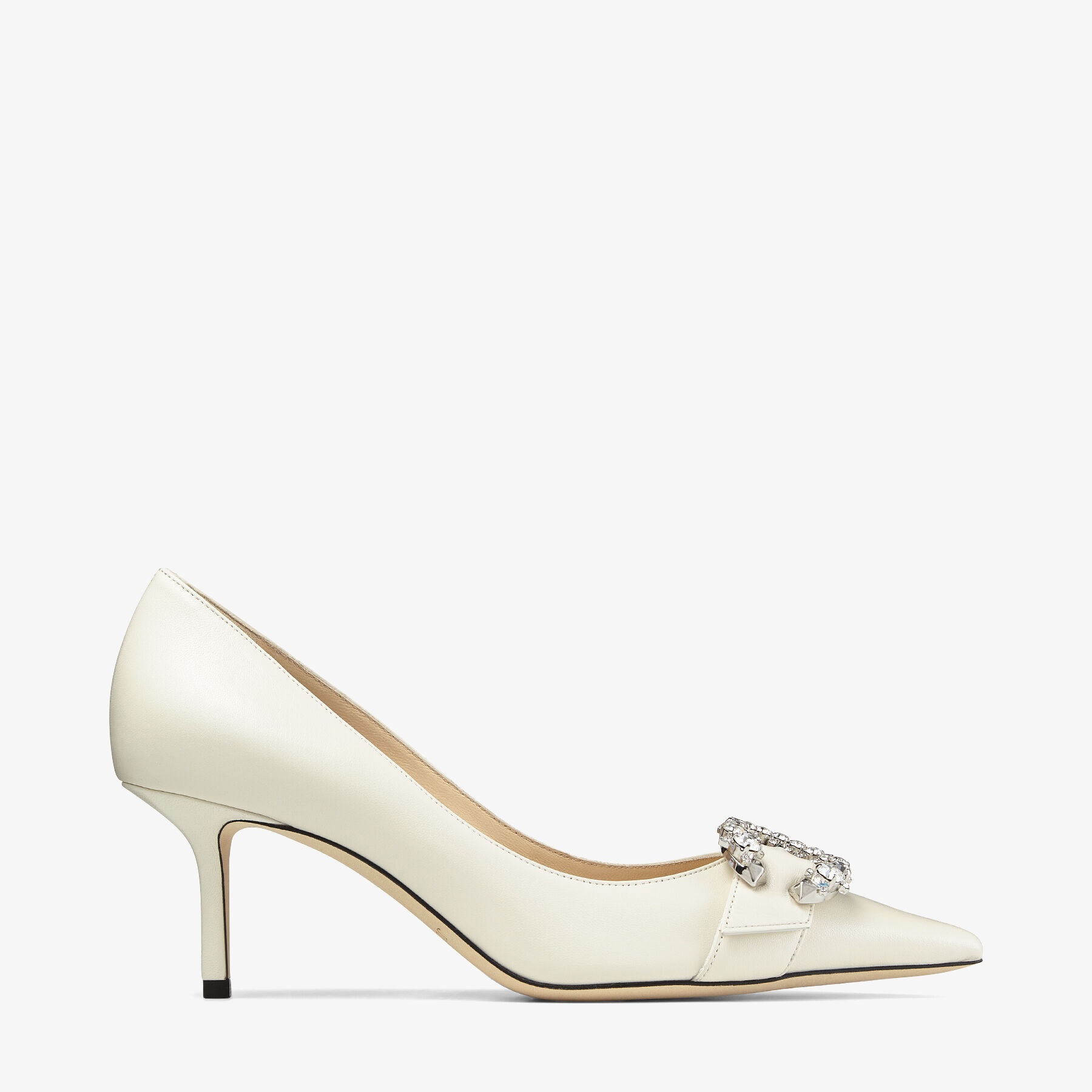 JIMMY CHOO　SARESA 65 NAP　LATTE34 JIMMY CHOO SARESA 65 NAP LATTE34 White Mesh Pointed-Toe Pumps with