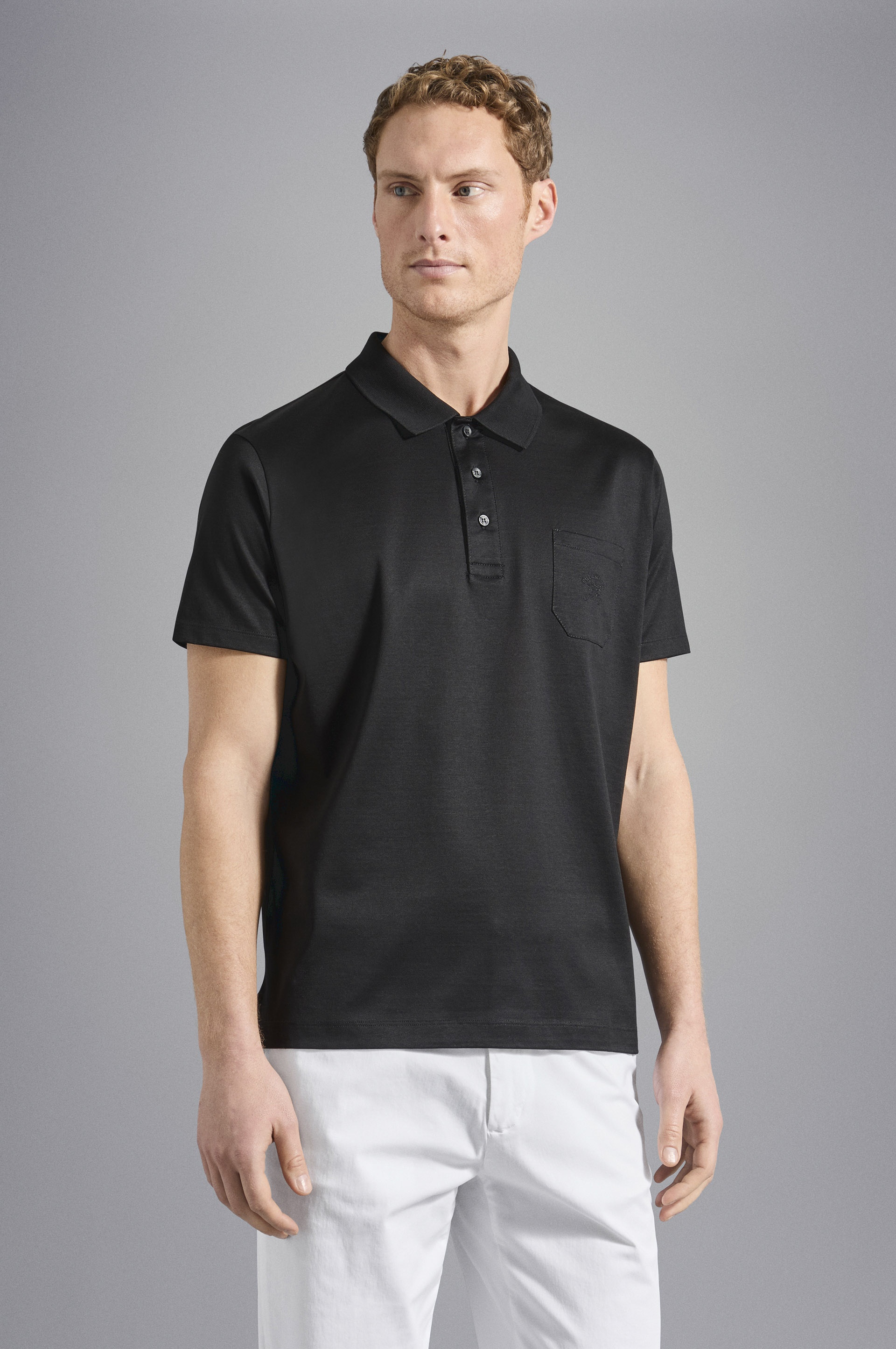 COTTON JERSEY POLO SHIRT WITH EMBROIDERED LOGO - 6