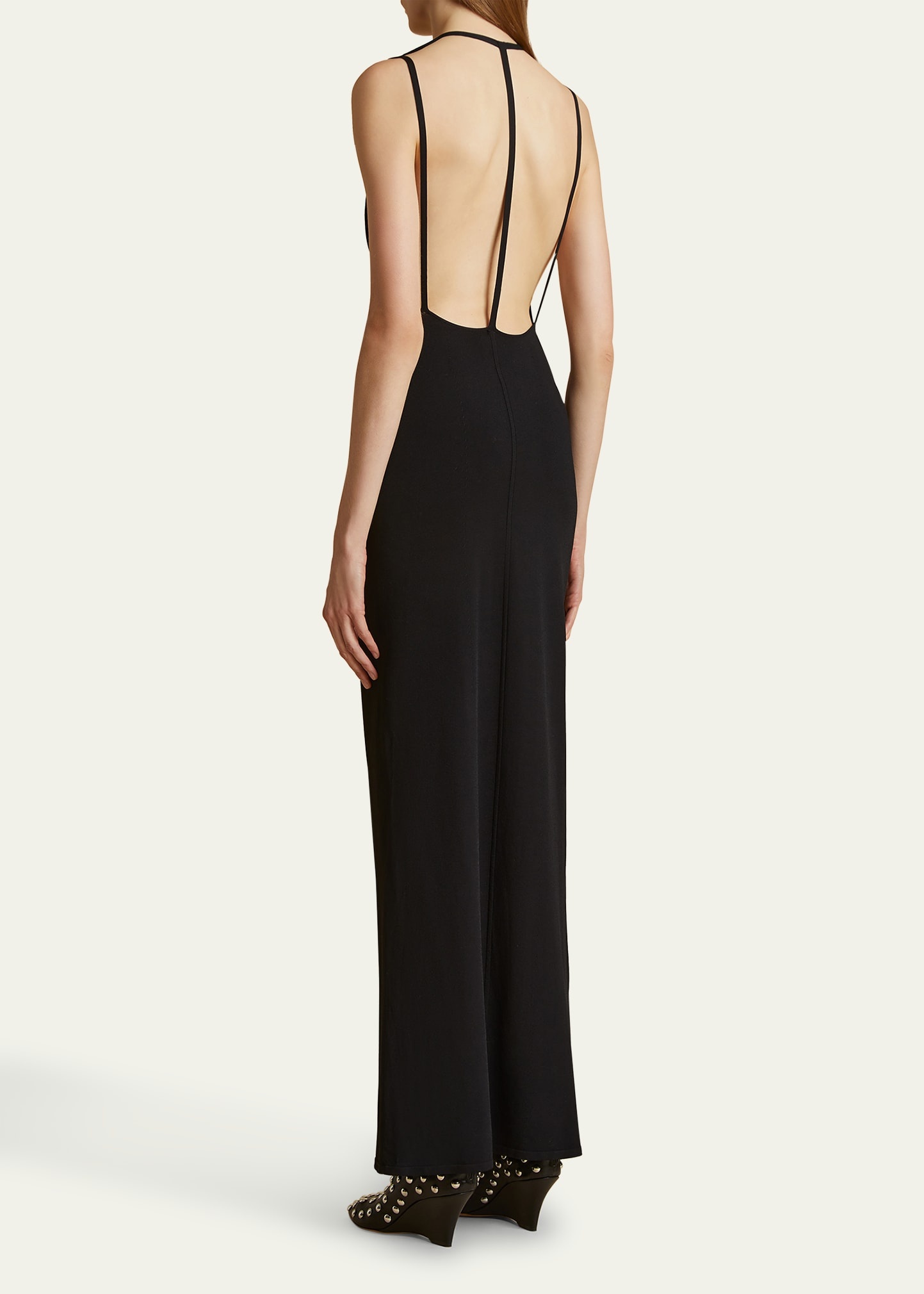 KHAITE Teri Sleeveless Strappy Backless Maxi Dress